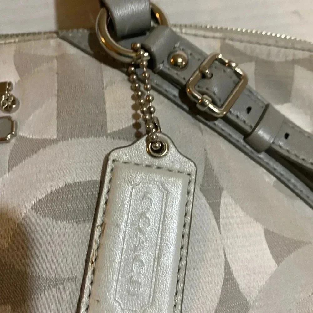 Coach grey nylon satchel handbag - Picture 4 of 8